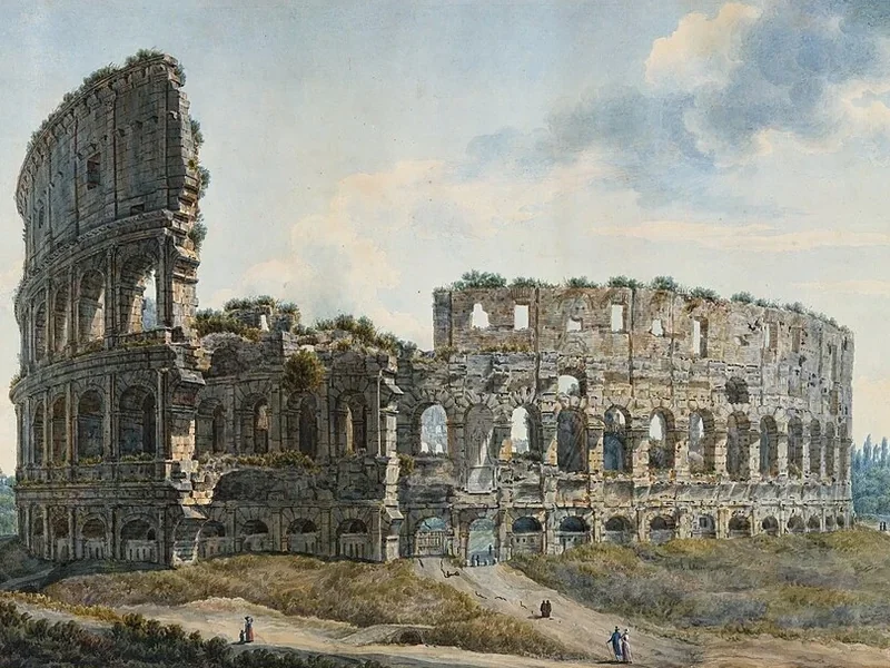 1748-Abraham-Louis-Rodolphe Ducros - Il Colosseo, Roma